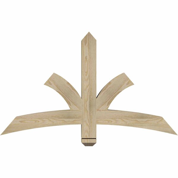 Ekena Millwork Davenport Rough Sawn Timber Gable Bracket, Douglas Fir, 48"W x 28"H x 4"D x 4"F, 14/12 Pitch GBW048X28X0404DAV00RDF - main